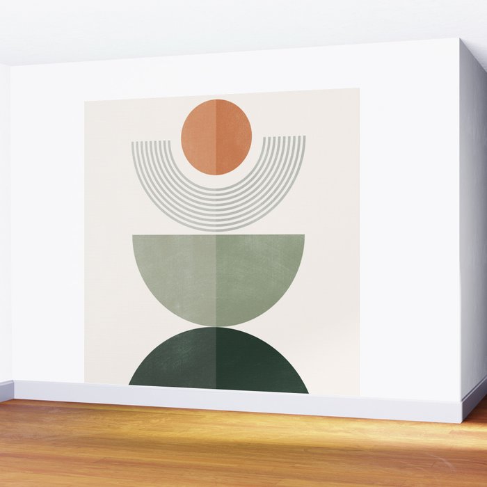 Minimal Geometric Shapes 175 Wall Mural Gallery Image 2