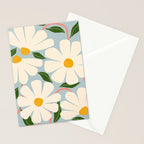 Wild Daisies - blue & pink Stationery Card Gallery Image 2