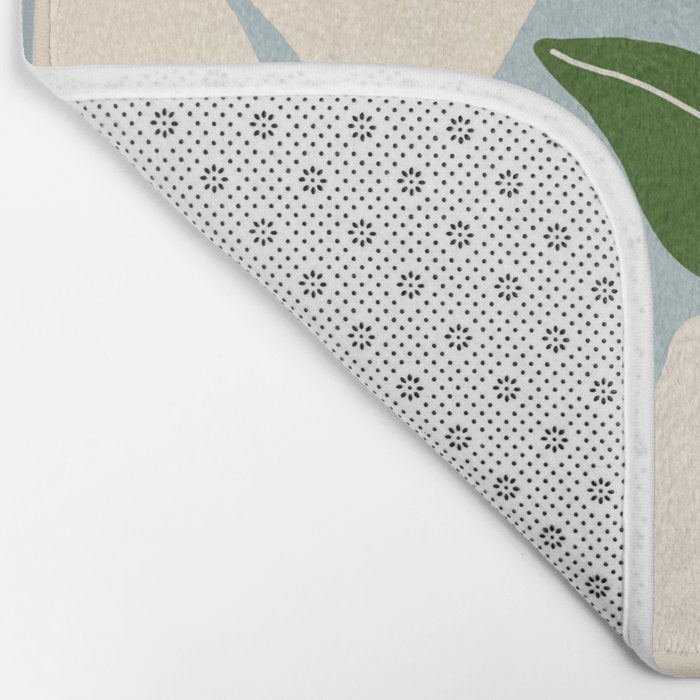 Wild Daisies - blue & pink Bath Mat Gallery Image 2