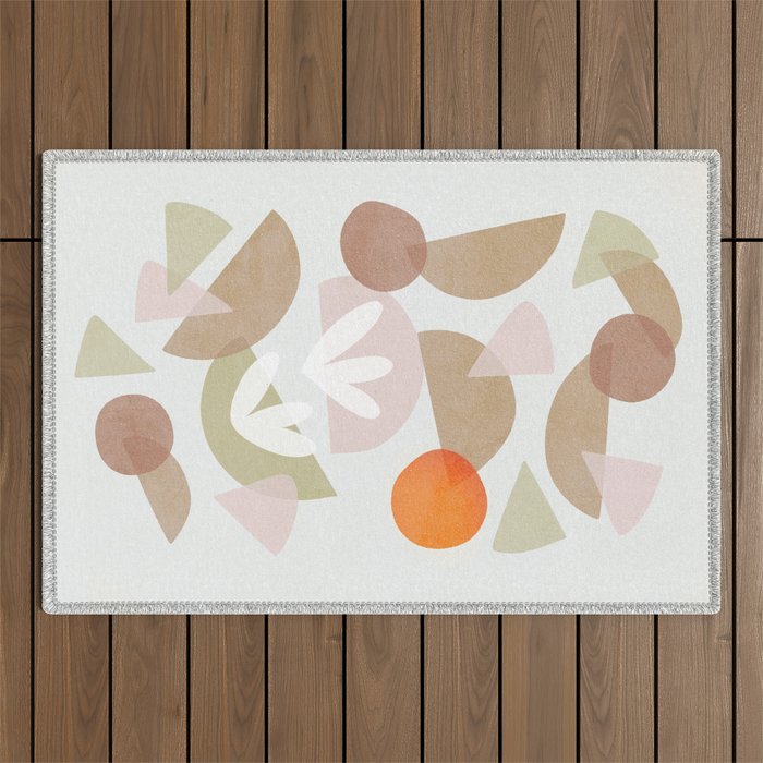Minimal Autumnal Dance 1 Outdoor Rug Gallery Image 1