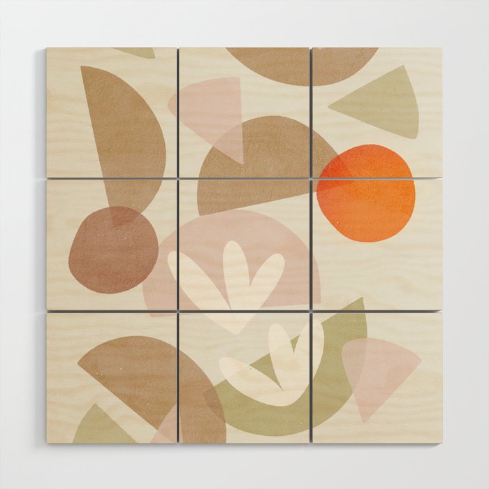 Minimal Autumnal Dance 1 Wood Wall Art Gallery Image 1