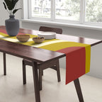 Mid-Century Modern Abstract Palm Springs Pattern in Chartreuse Maroon Cream Table Runner Gallery Image 2