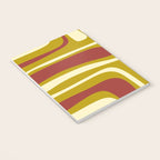 Mid-Century Modern Abstract Palm Springs Pattern in Chartreuse Maroon Cream Notebook Gallery Image 3