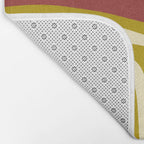 Mid-Century Modern Abstract Palm Springs Pattern in Chartreuse Maroon Cream Bath Mat Gallery Image 2