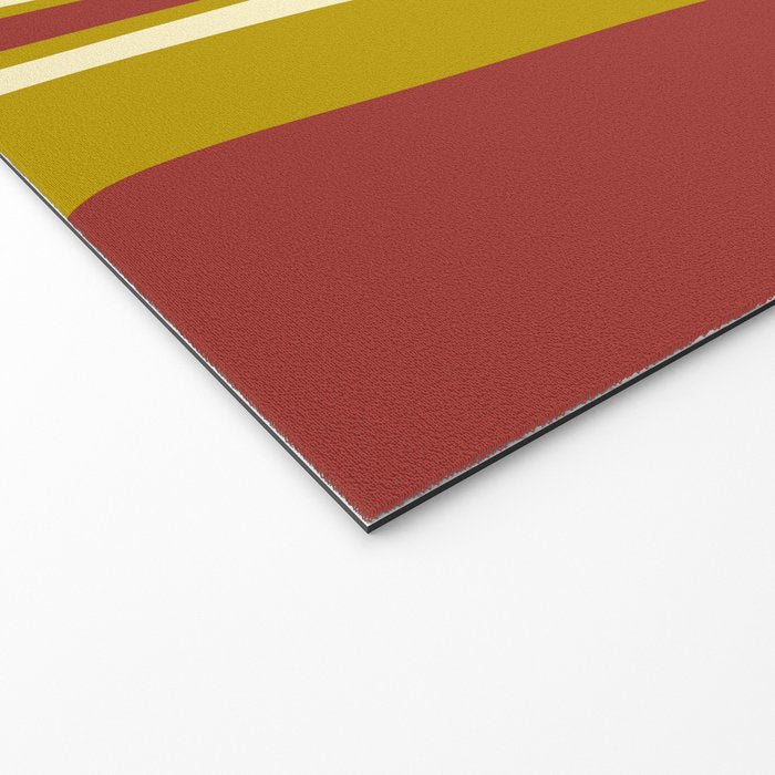 Mid-Century Modern Abstract Palm Springs Pattern in Chartreuse Maroon Cream Welcome Mat Gallery Image 2