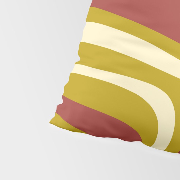 Mid-Century Modern Abstract Palm Springs Pattern in Chartreuse Maroon Cream Pillow Sham Gallery Image 4