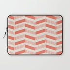 Coral Block And Lines Pattern Laptop Sleeve Gallery Image 1