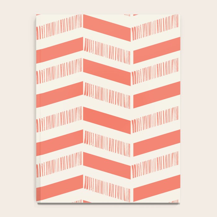 Coral Block And Lines Pattern Notebook Gallery Image 4
