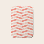Coral Block And Lines Pattern Bath Mat Gallery Image 1