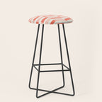 Coral Block And Lines Pattern Stool Gallery Image 1