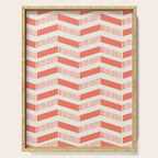 Coral Block And Lines Pattern Serving Tray Gallery Image 1
