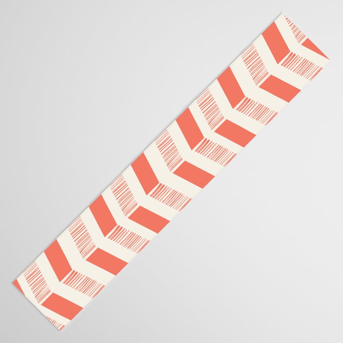 Coral Block And Lines Pattern Table Runner Gallery Image 3