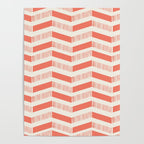 Coral Block And Lines Pattern Poster Gallery Image 4