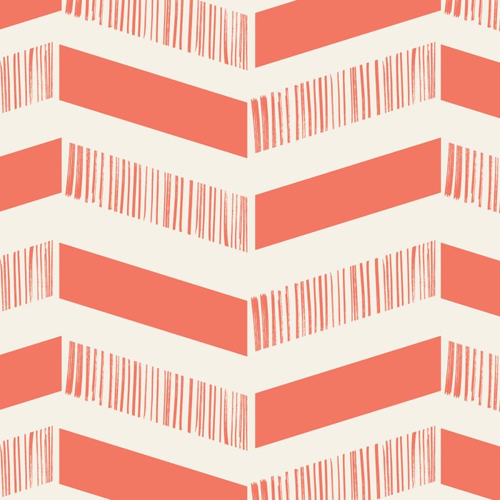 Coral Block And Lines Pattern Coffee Mug Gallery Image 2