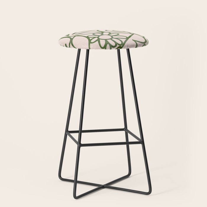 Abstract organic nature shape art print Stool Gallery Image 1