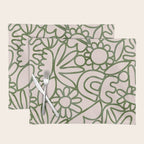 Abstract organic nature shape art print Placemat Gallery Image 1