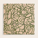 Abstract organic nature shape art print Wood Wall Art Gallery Image 1