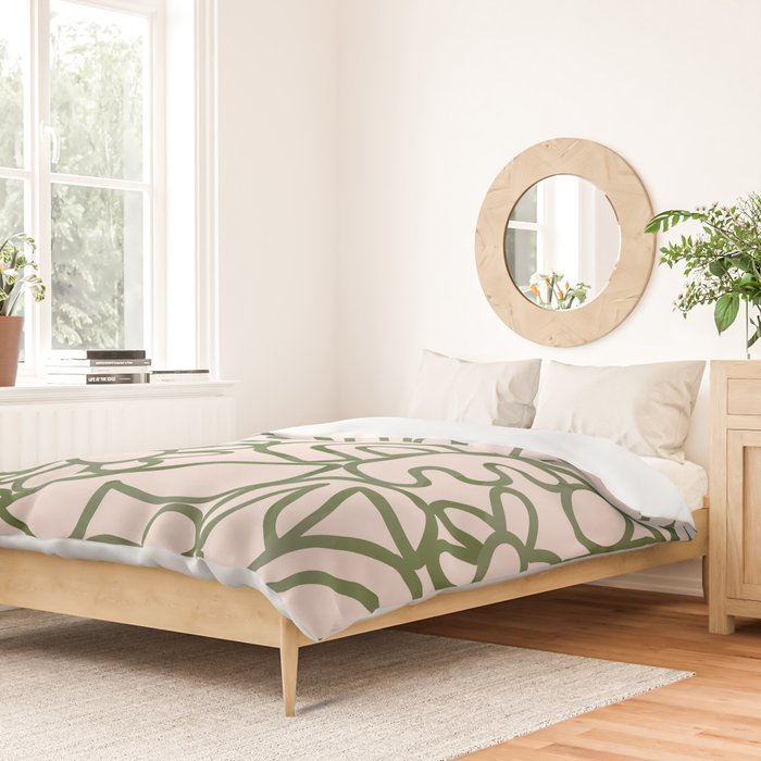 Abstract organic nature shape art print Duvet Cover Gallery Image 2