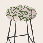 Abstract organic nature shape art print Stool Gallery Image 2