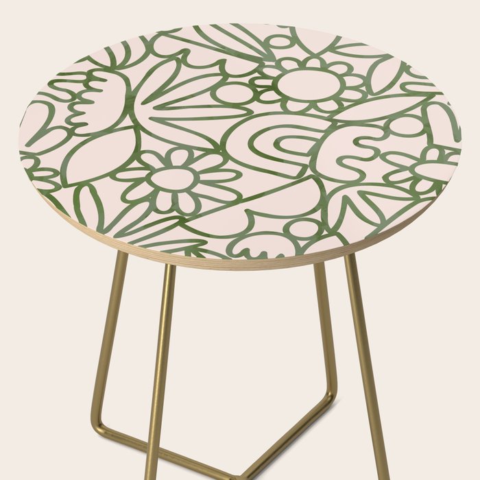 Abstract organic nature shape art print Side Table Gallery Image 2