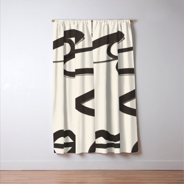 Abstract Face 36 Window Curtain Gallery Image 3