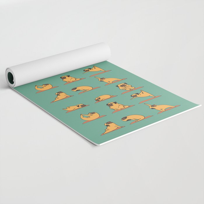 Pug Yoga Yoga Mat Gallery Image 2