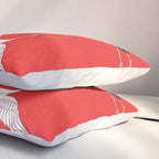 Circling Carne Red Fabric Pillow Sham Gallery Image 3