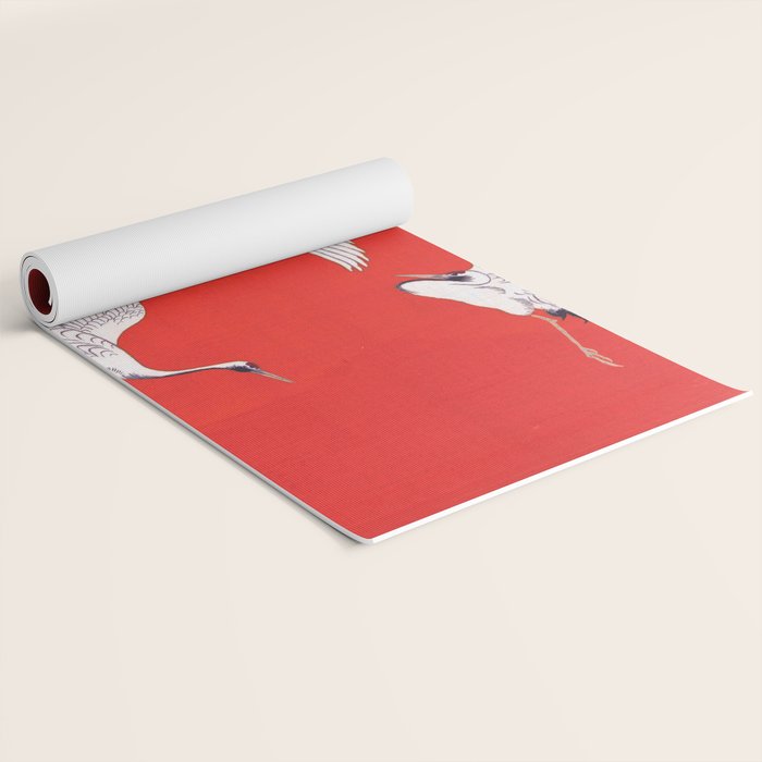 Circling Carne Red Fabric Yoga Mat Gallery Image 2