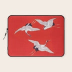 Circling Carne Red Fabric Laptop Sleeve Gallery Image 1