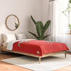 Circling Carne Red Fabric Comforter Gallery Image 2