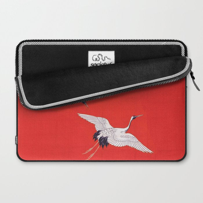 Circling Carne Red Fabric Laptop Sleeve Gallery Image 2