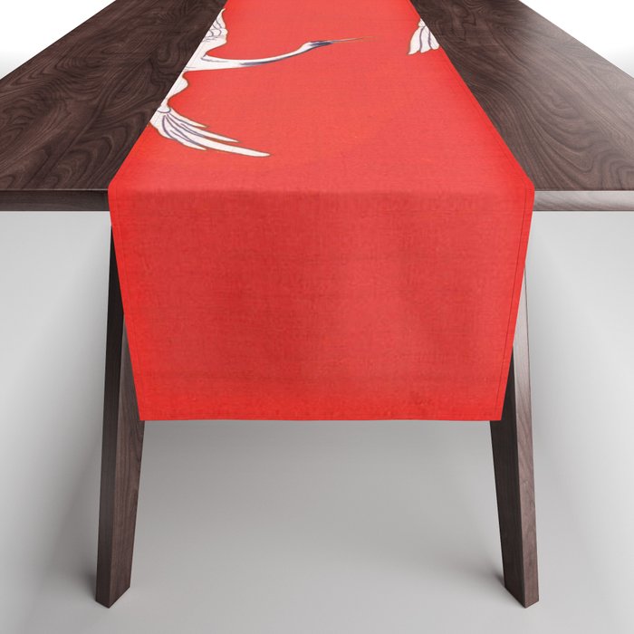 Circling Carne Red Fabric Table Runner Gallery Image 1