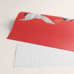 Circling Carne Red Fabric Wrapping Paper Gallery Image 2