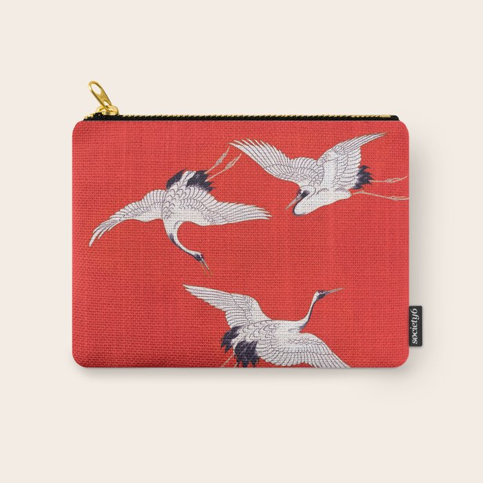 Circling Carne Red Fabric Carry All Pouch Gallery Image 1