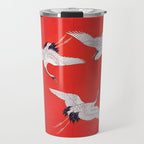 Circling Carne Red Fabric Travel Mug Gallery Image 1