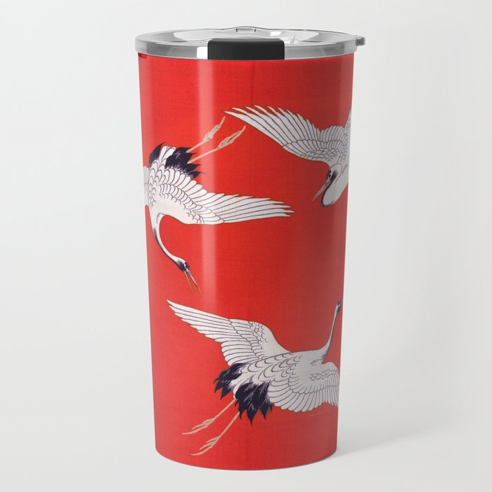 Circling Carne Red Fabric Travel Mug Gallery Image 1