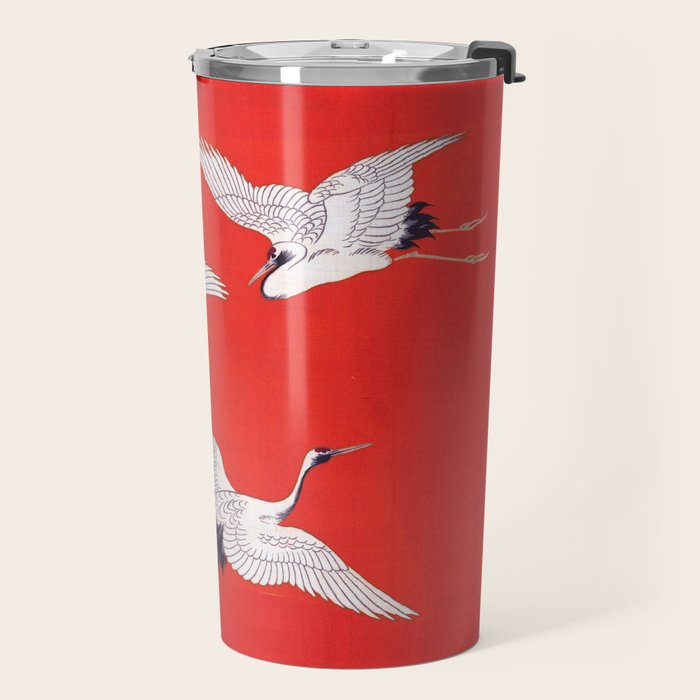 Circling Carne Red Fabric Travel Mug Gallery Image 2