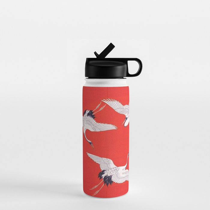 Circling Carne Red Fabric Water Bottle Gallery Image 1