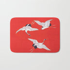 Circling Carne Red Fabric Bath Mat Gallery Image 1