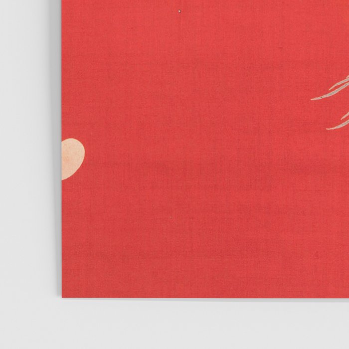 Circling Carne Red Fabric Poster Gallery Image 3