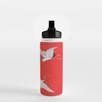Circling Carne Red Fabric Water Bottle Gallery Image 2