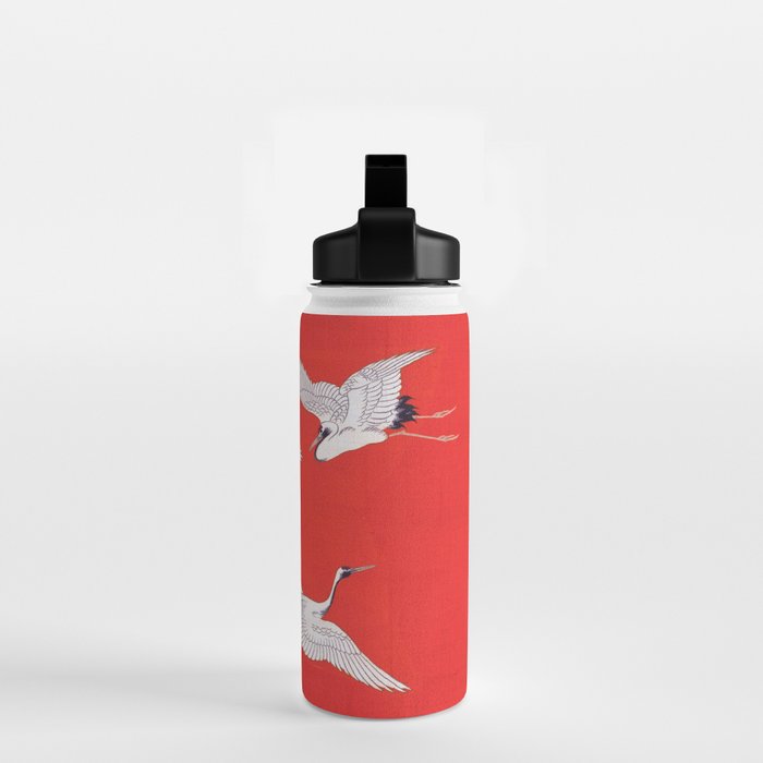 Circling Carne Red Fabric Water Bottle Gallery Image 2