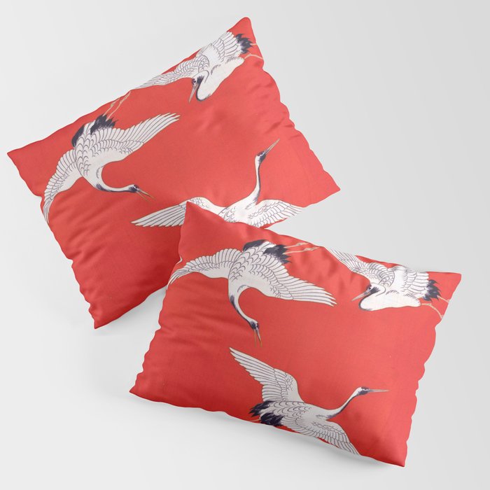 Circling Carne Red Fabric Pillow Sham Gallery Image 3