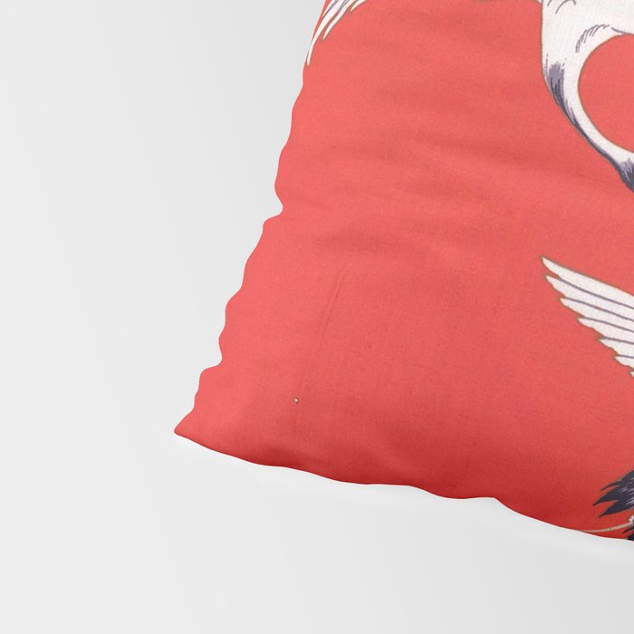 Circling Carne Red Fabric Pillow Sham Gallery Image 4