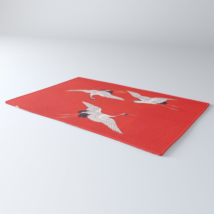 Circling Carne Red Fabric Rug Gallery Image 3