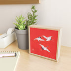 Circling Carne Red Fabric Mini Art Print Gallery Image 2