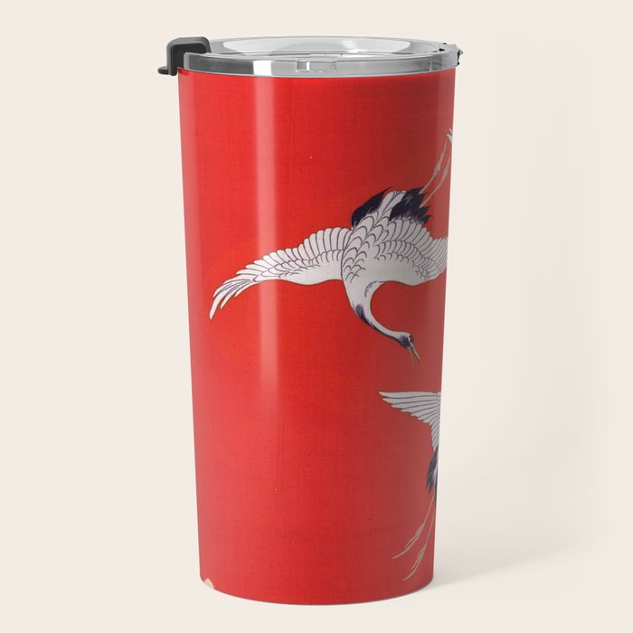 Circling Carne Red Fabric Travel Mug Gallery Image 3
