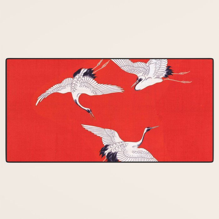 Circling Carne Red Fabric Desk Mat Gallery Image 3