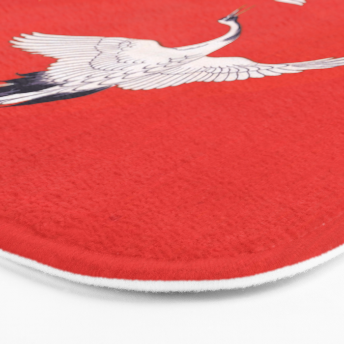 Circling Carne Red Fabric Bath Mat Gallery Image 3