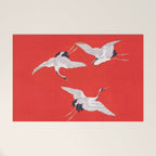 Circling Carne Red Fabric Welcome Mat Gallery Image 1